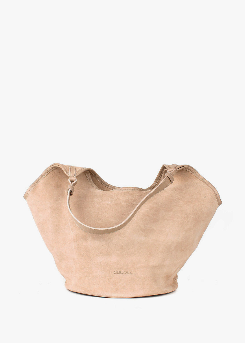 Bolso de hombro de piel italiana Beige 4890-11-47