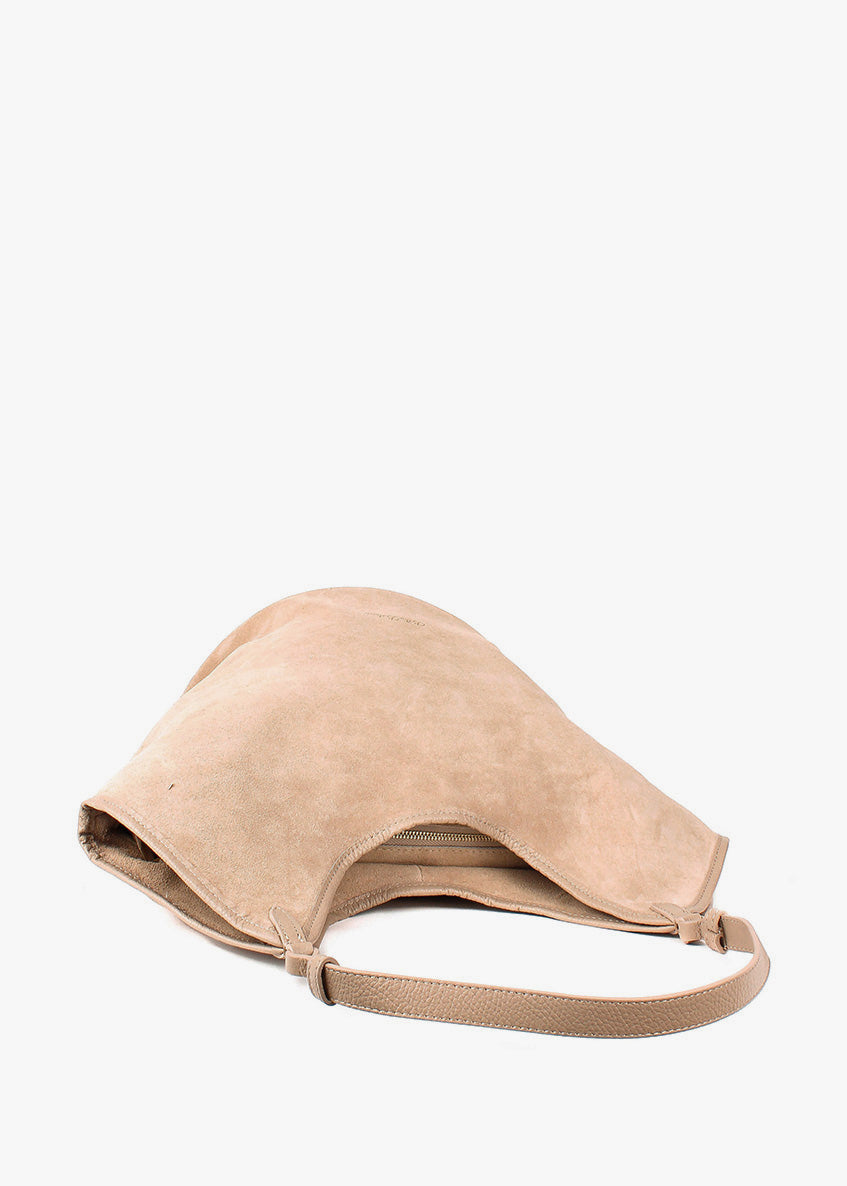 Bolso de hombro de piel italiana Beige 4890-11-47