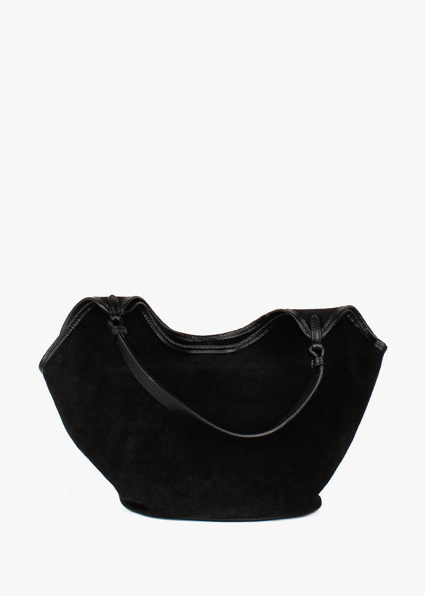 Bolso de hombro de piel italiana Negro 4890-05-47