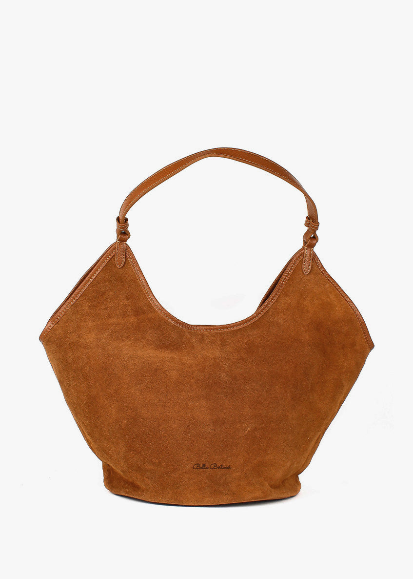 Bolso de hombro de piel italiana Rojo 4890-45-47