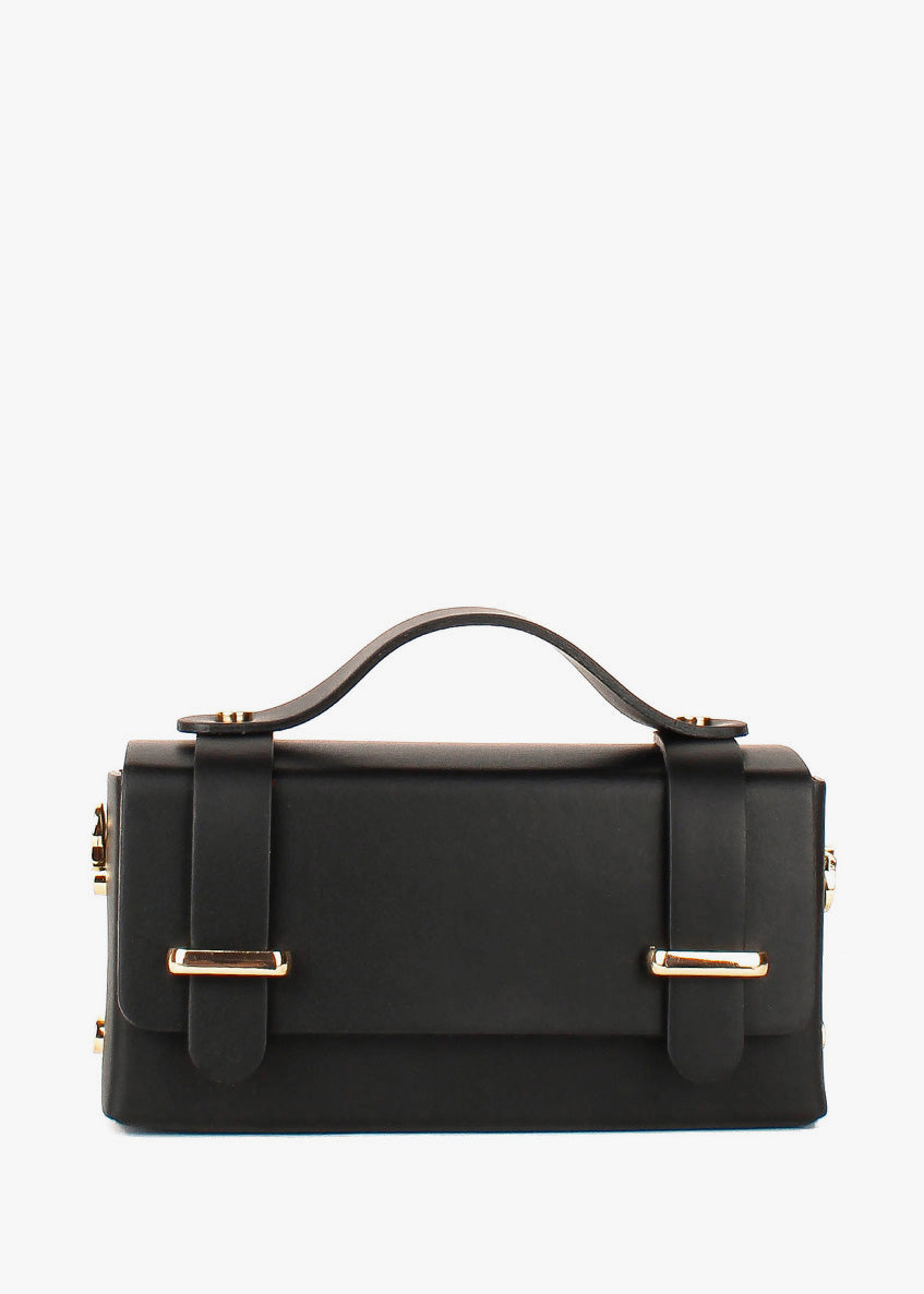 Bandolera de piel italiana Negro 4242-05-31