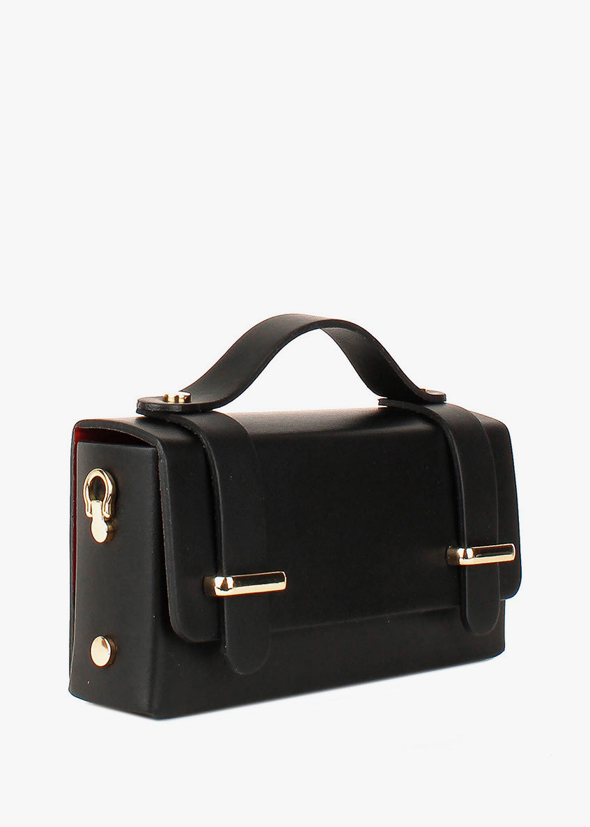 Bandolera de piel italiana Negro 4242-05-31