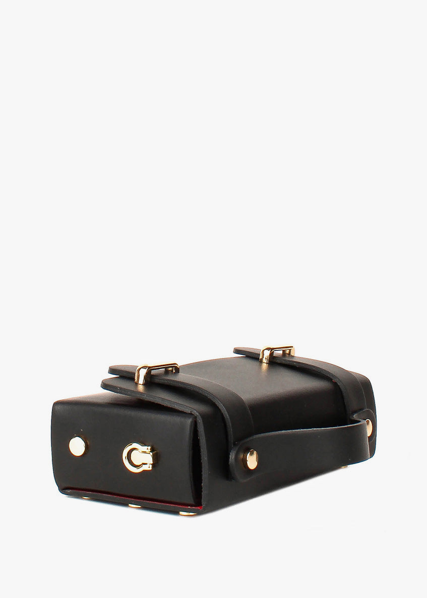 Bandolera de piel italiana Negro 4242-05-31