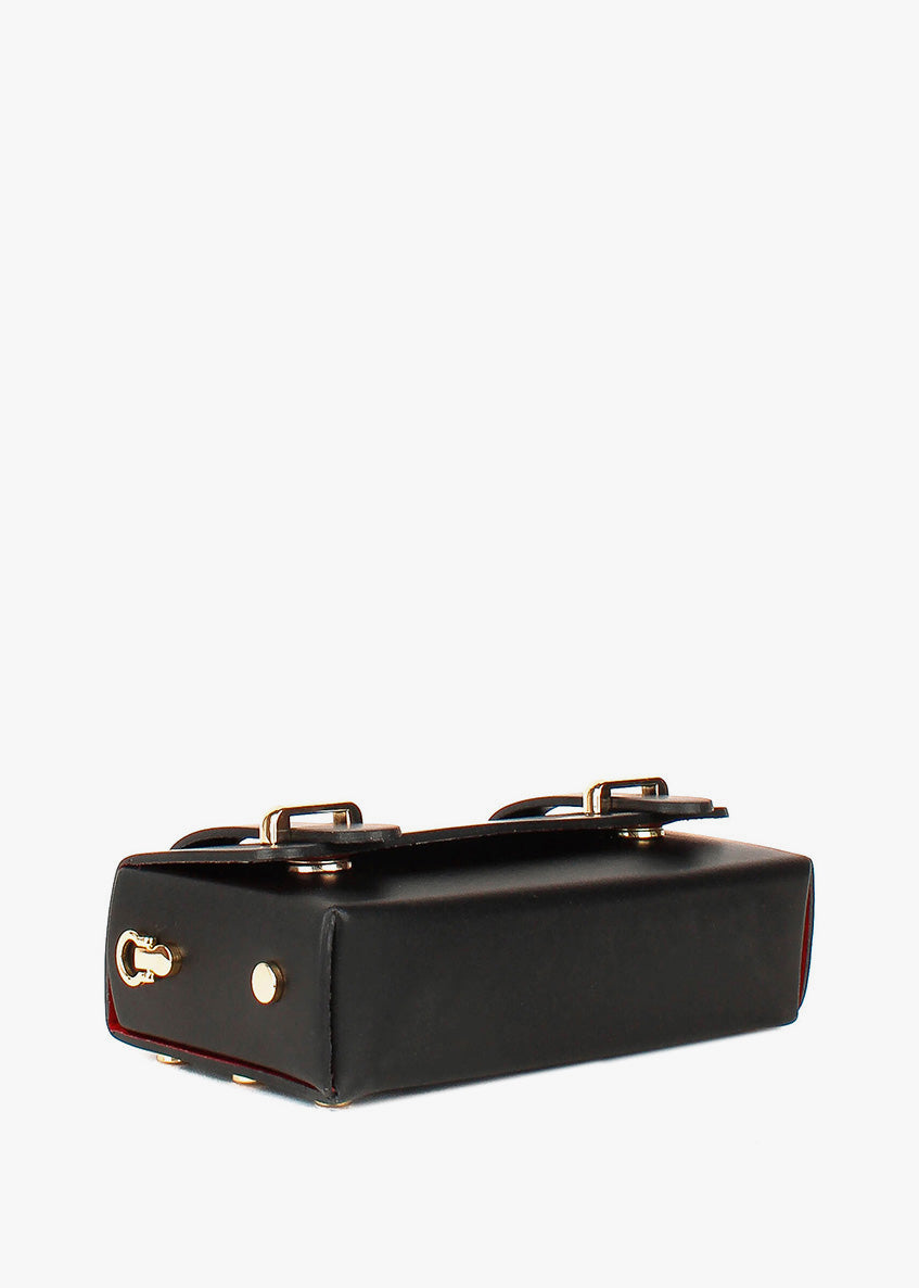 Bandolera de piel italiana Negro 4242-05-31