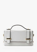 Bandolera de piel italiana Blanco 4242-16-31