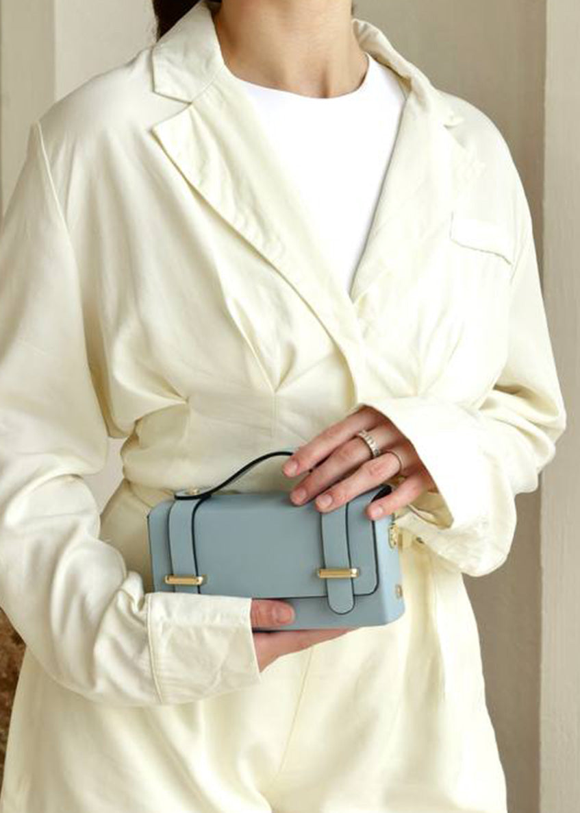 Bandolera de piel italiana Блакитний 4242-17-31