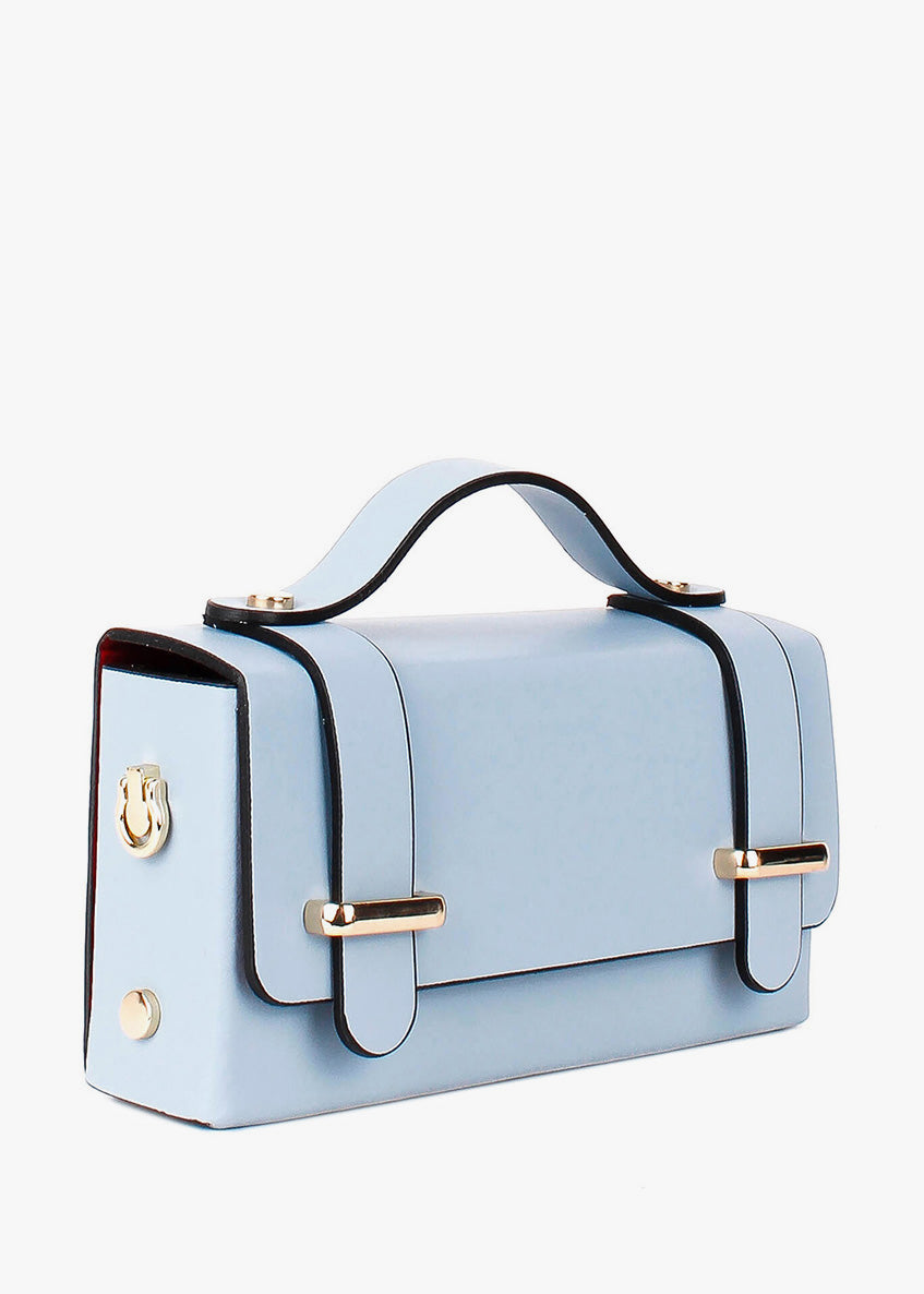 Bandolera de piel italiana Блакитний 4242-17-31