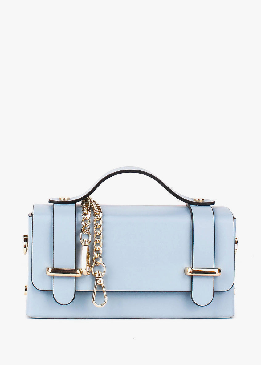 Bandolera de piel italiana Блакитний 4242-17-31