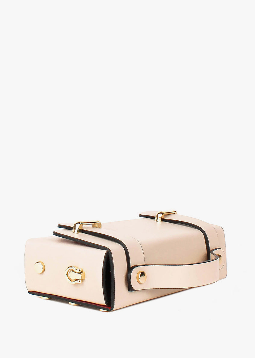 Bandolera de piel italiana Beige 4242-11-31