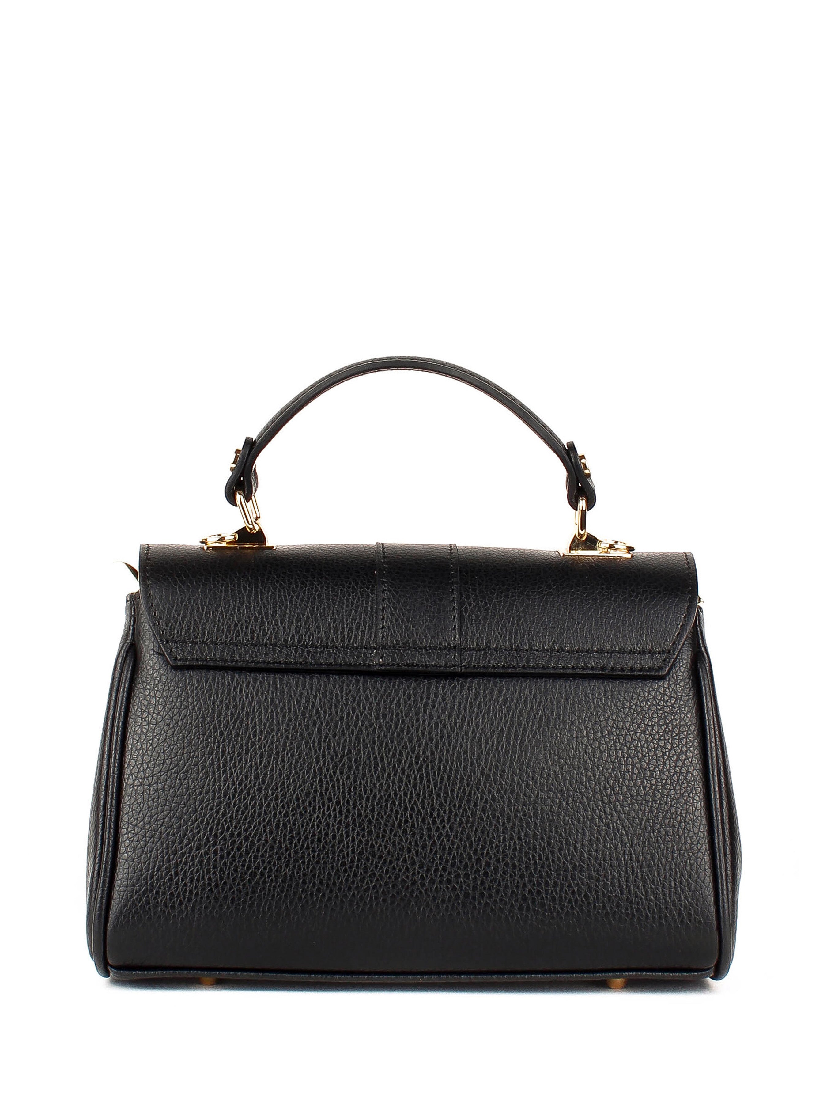 Bolso de mano de piel italiana Negro 4222-05-32