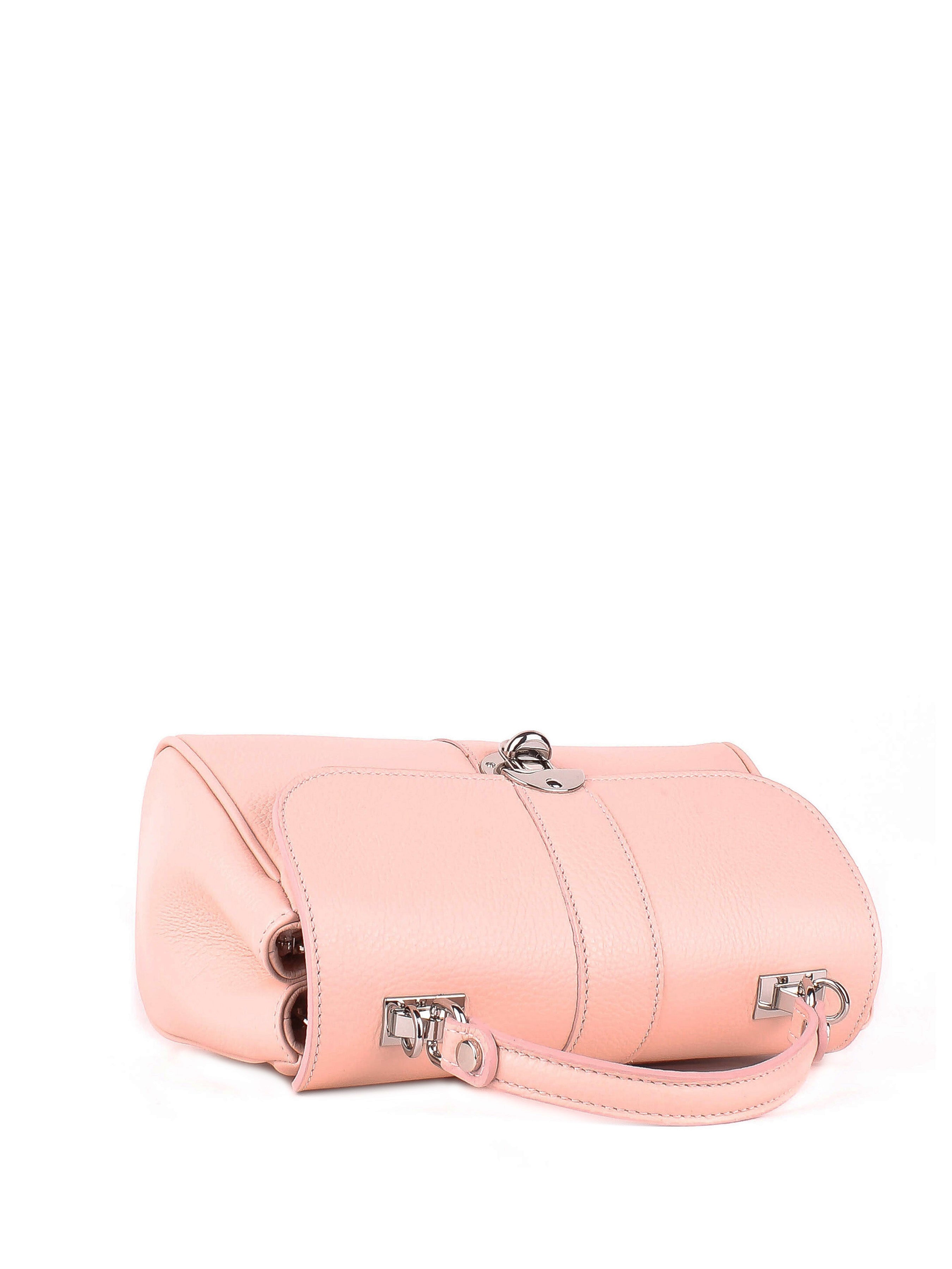 Bolso de mano de piel italiana Polvoriento 4222-09-32