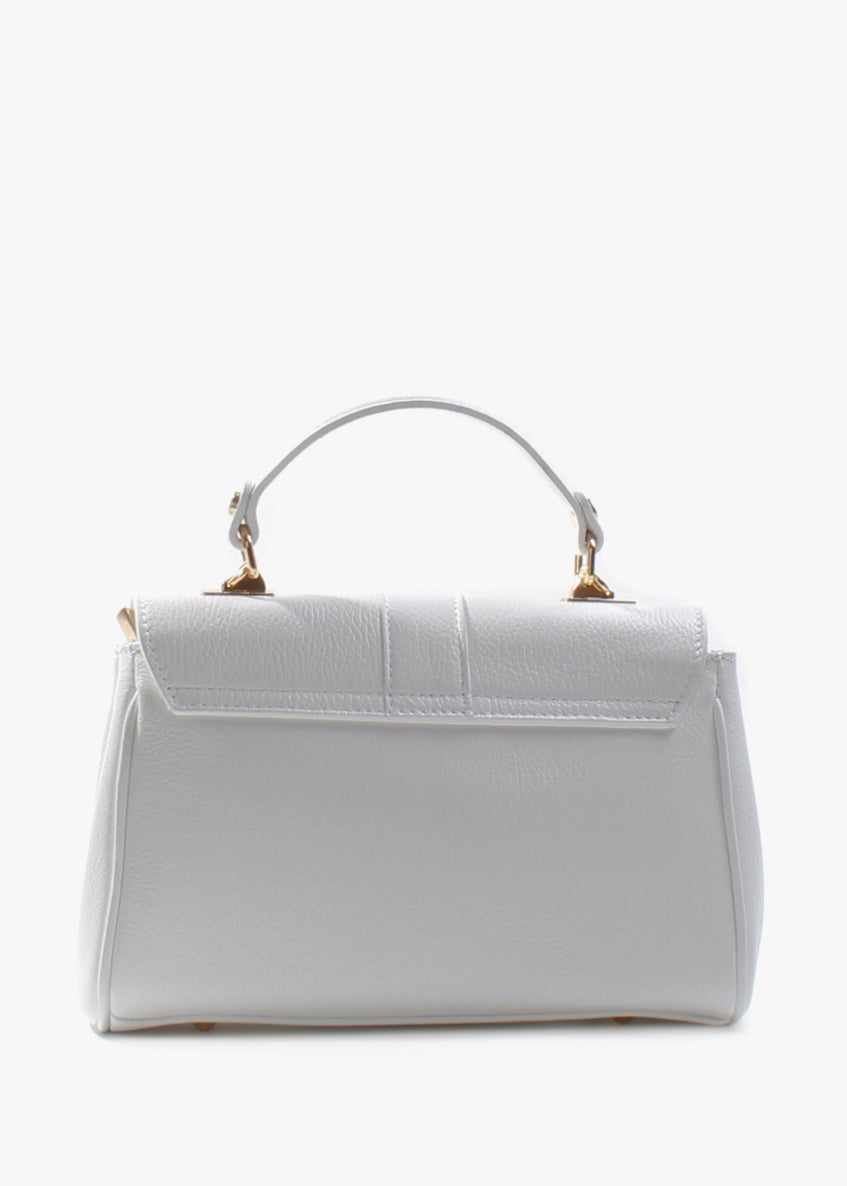 Bolso de mano de piel italiana Blanco 4222-16-32