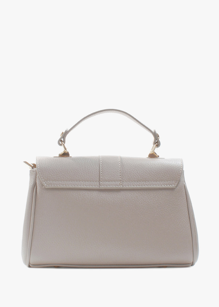 Bolso de mano de piel italiana Beige 4222-11-32