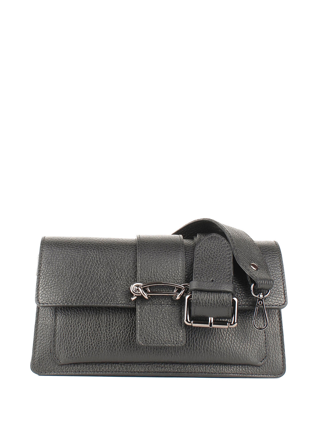 Bandolera de piel italiana Negro 6184-05-32