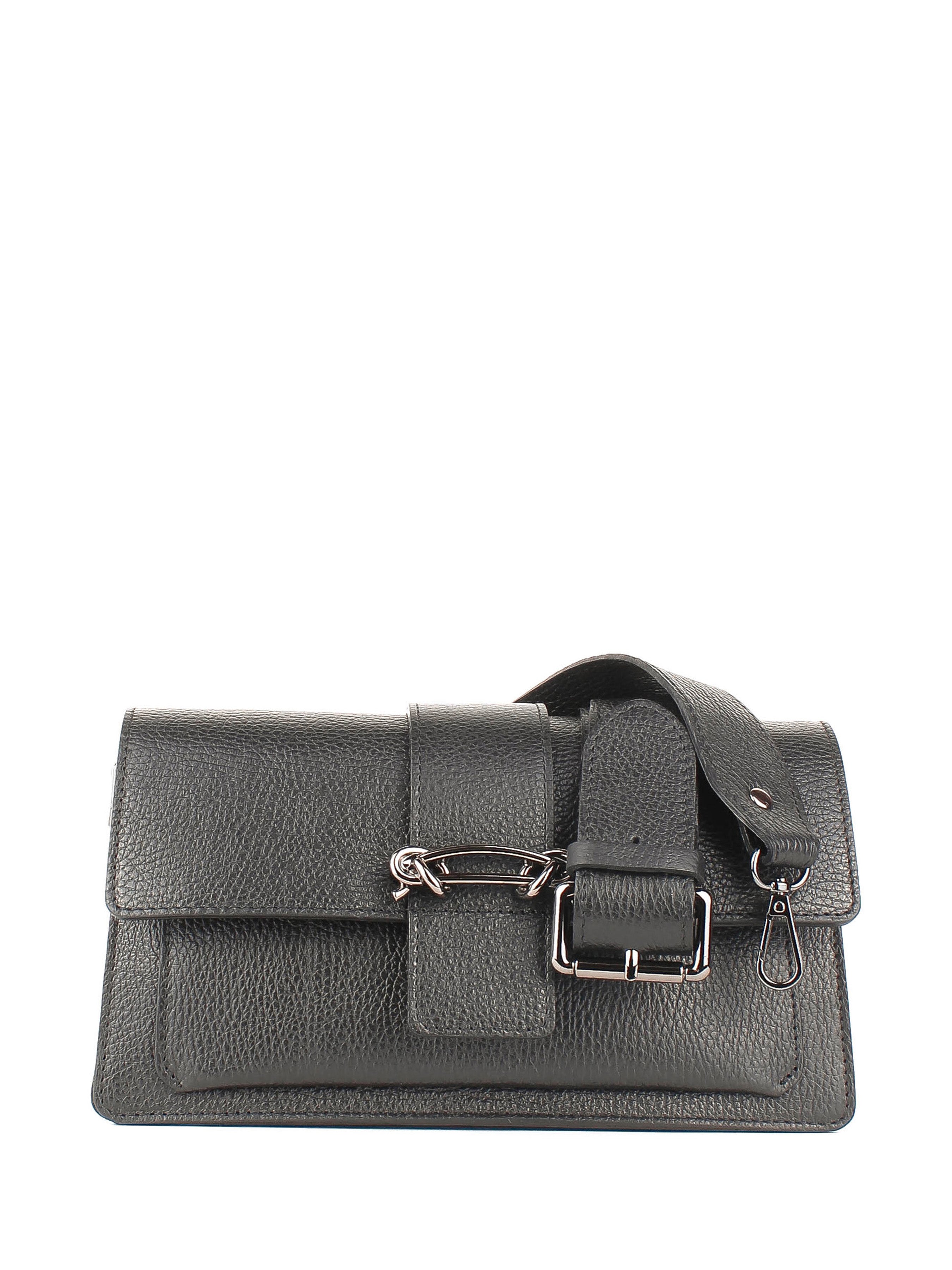 Bandolera de piel italiana Negro 6184-05-32