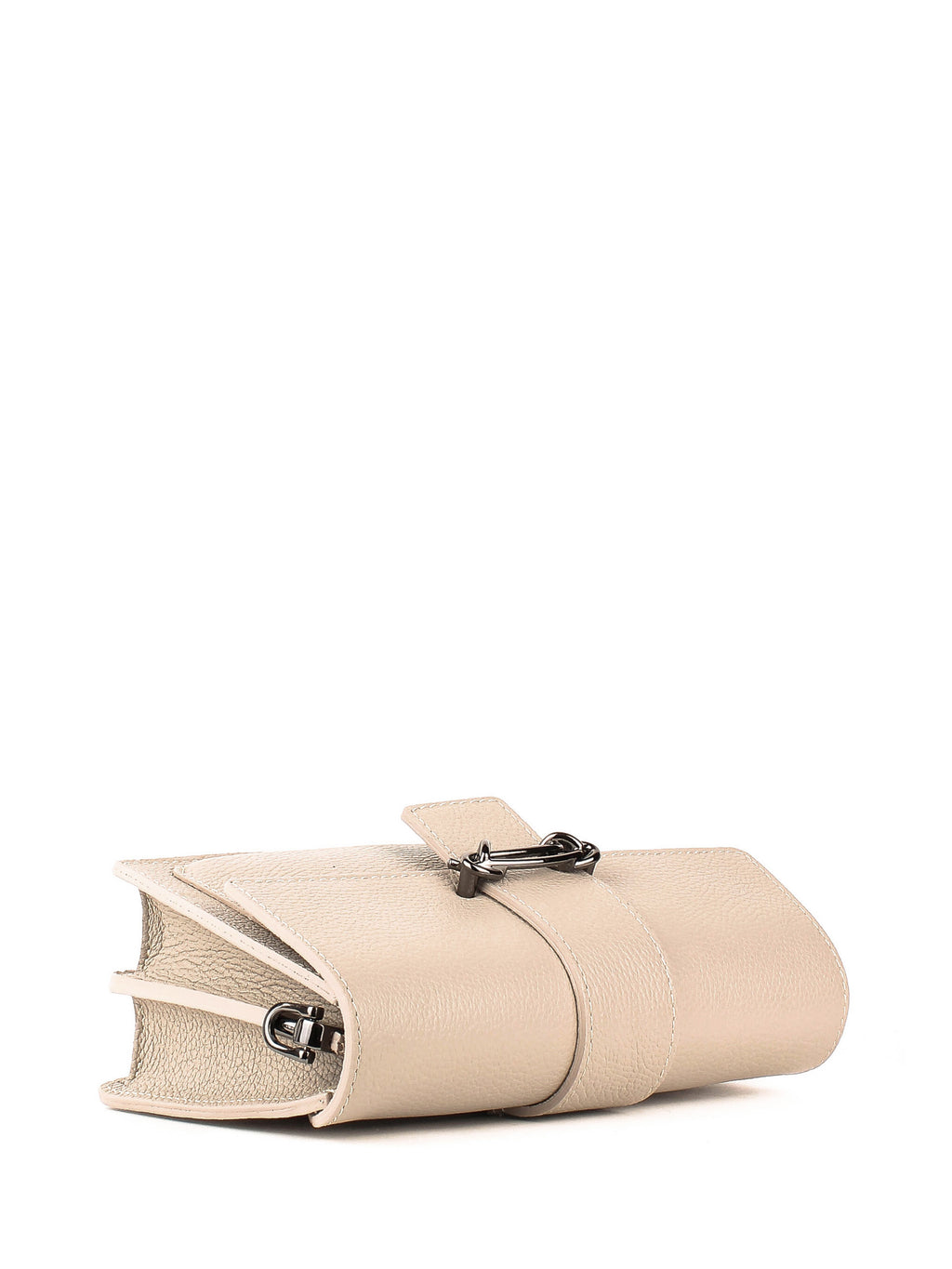 Bandolera de piel italiana Beige 6184-11-32