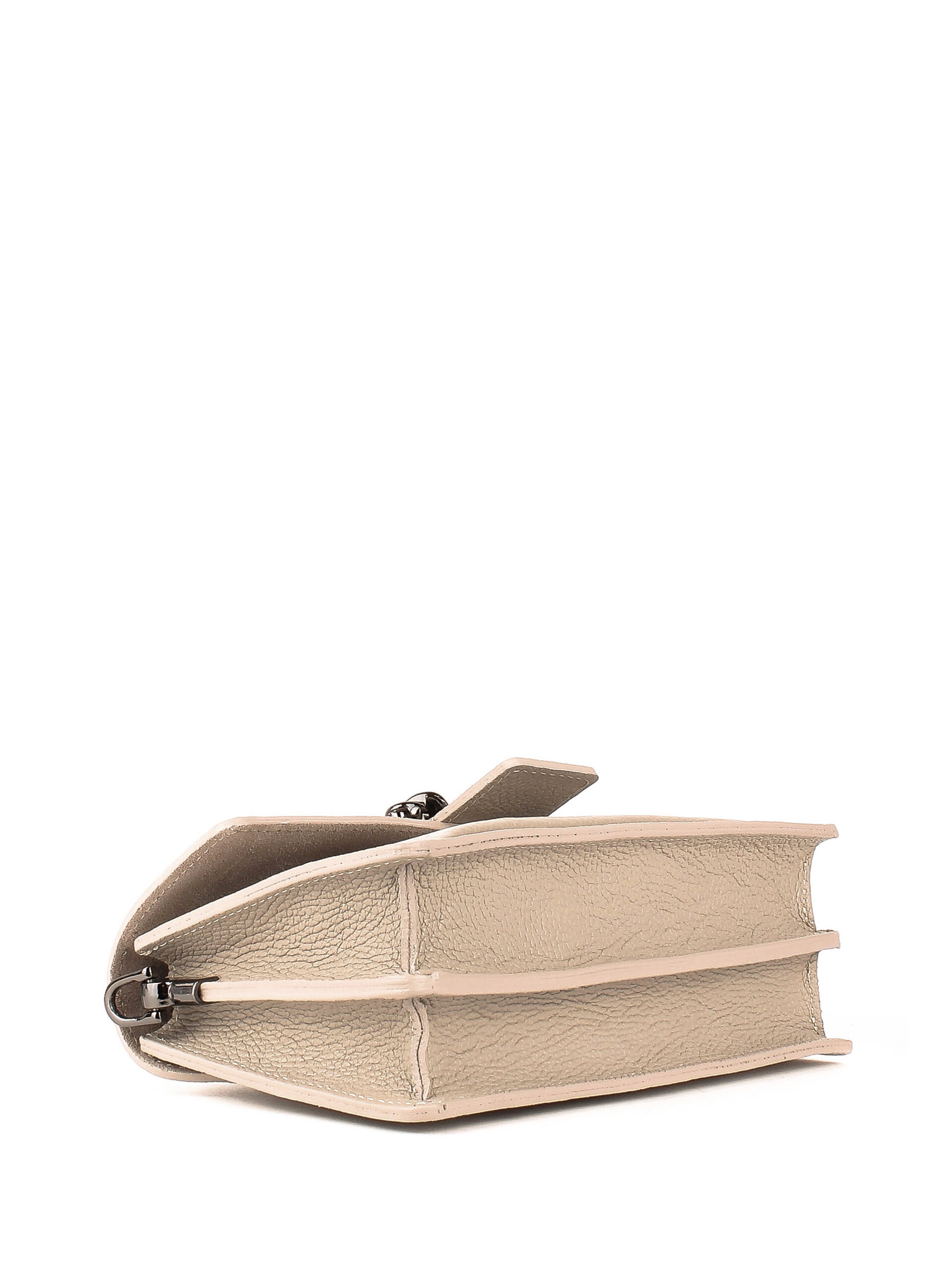 Bandolera de piel italiana Beige 6184-11-32