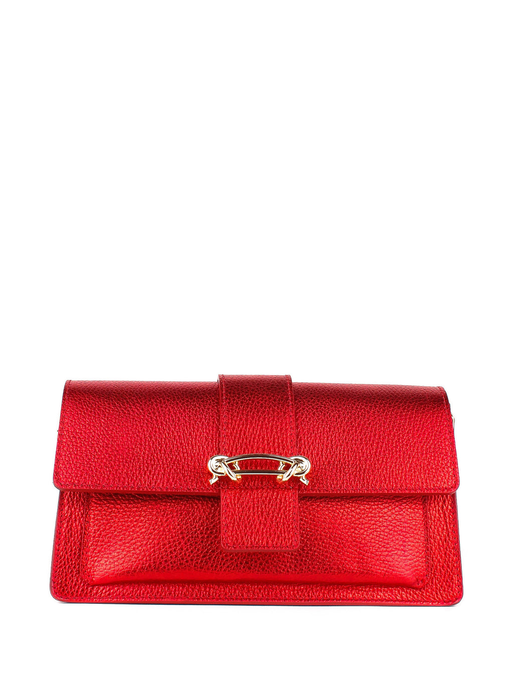 Bandolera de piel italiana Rojo 6184-13-32