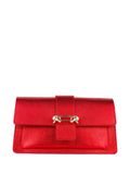 Bandolera de piel italiana Rojo 6184-13-32