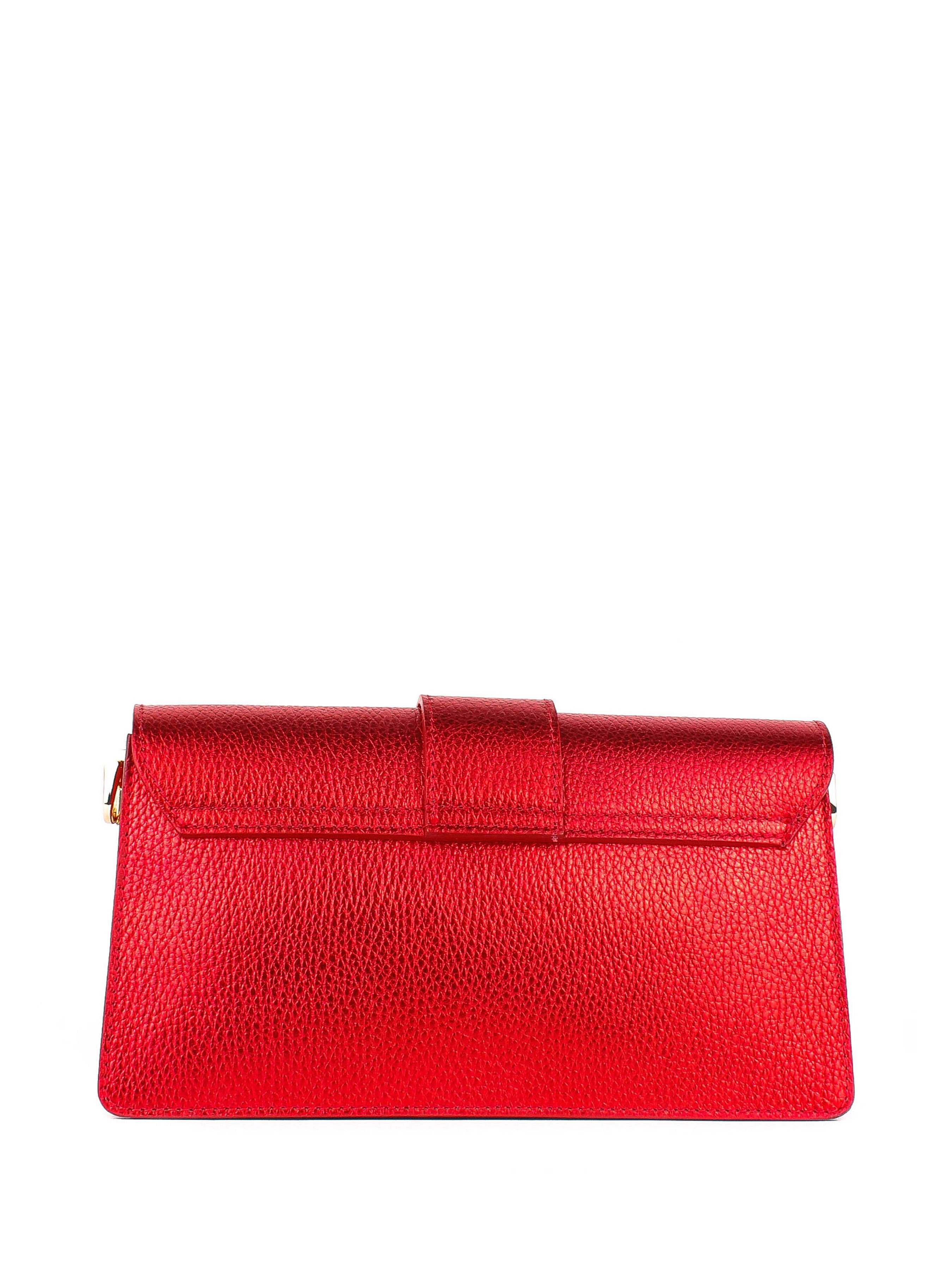 Bandolera de piel italiana Rojo 6184-13-32