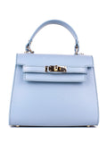 Bolso de mano de piel italiana Блакитний 3993-17-31