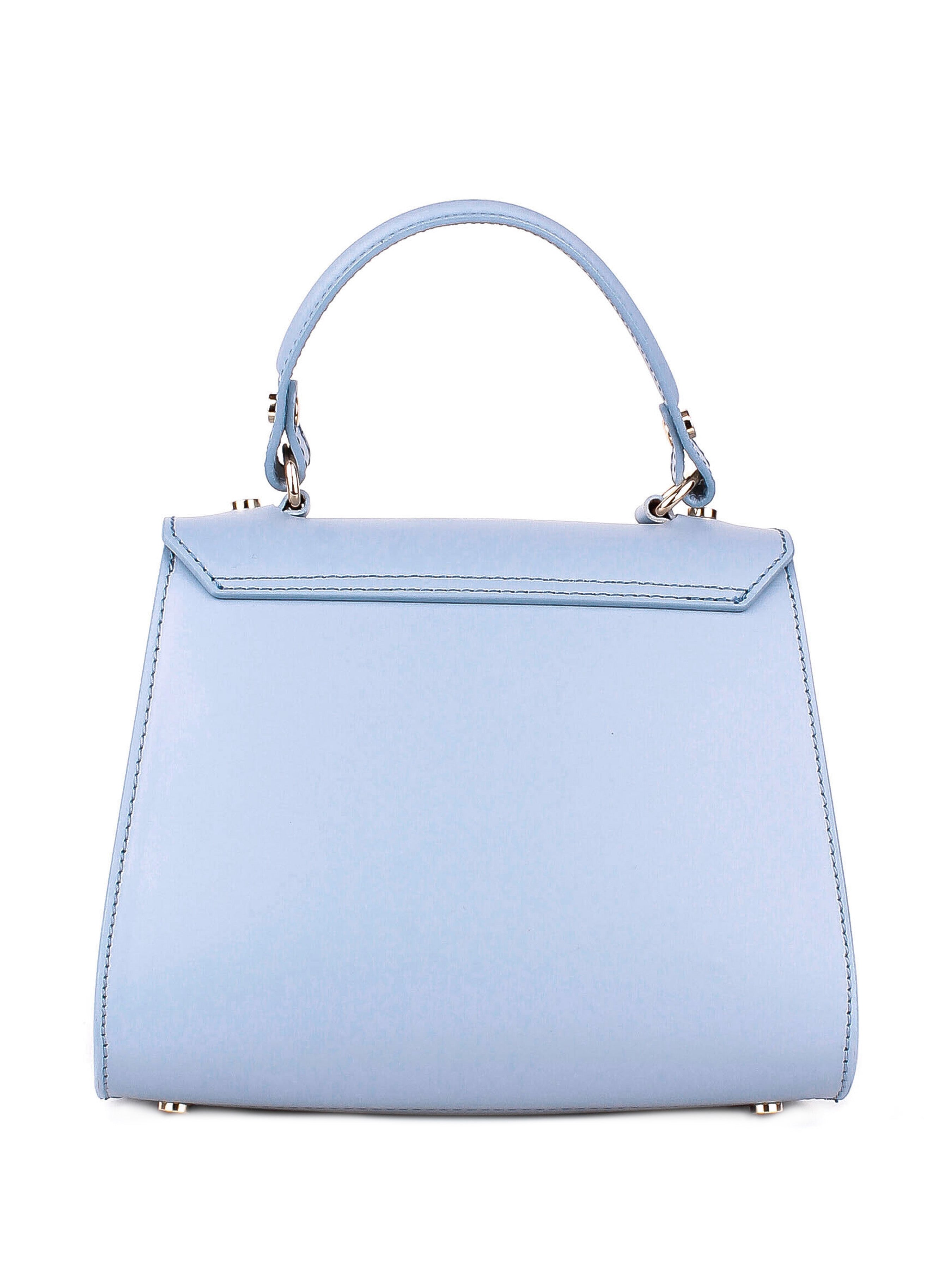 Bolso de mano de piel italiana Блакитний 3993-17-31