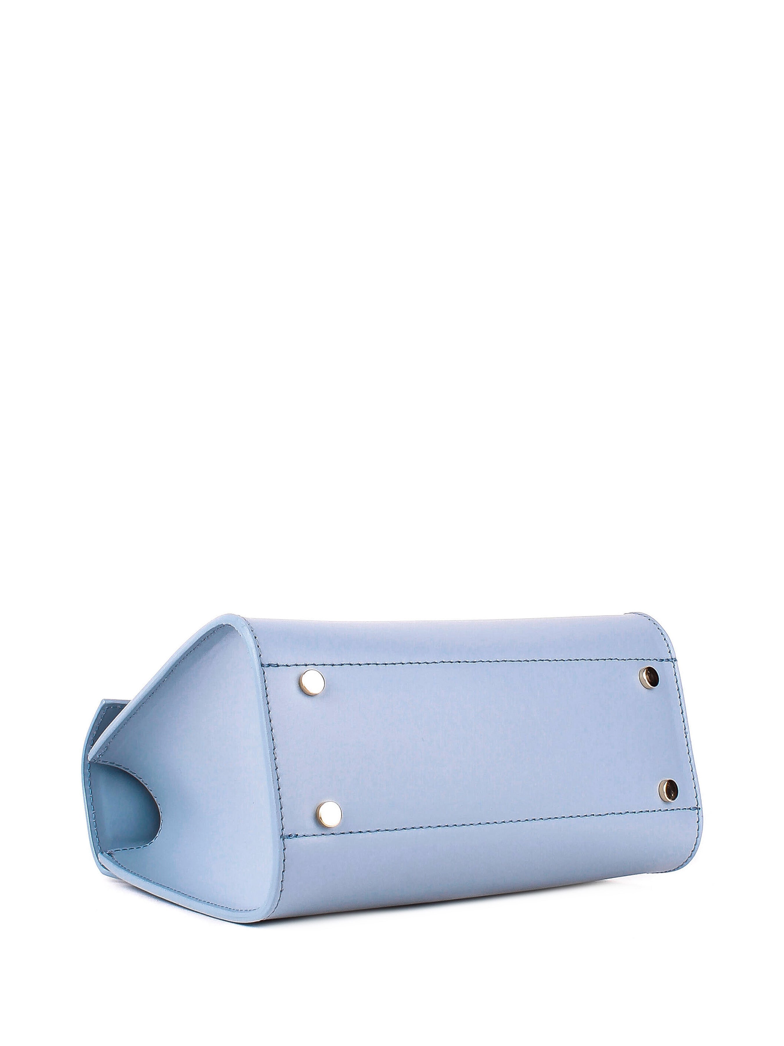 Bolso de mano de piel italiana Блакитний 3993-17-31