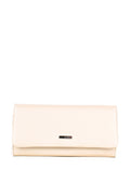 Cartera de piel italiana Beige 1159-13