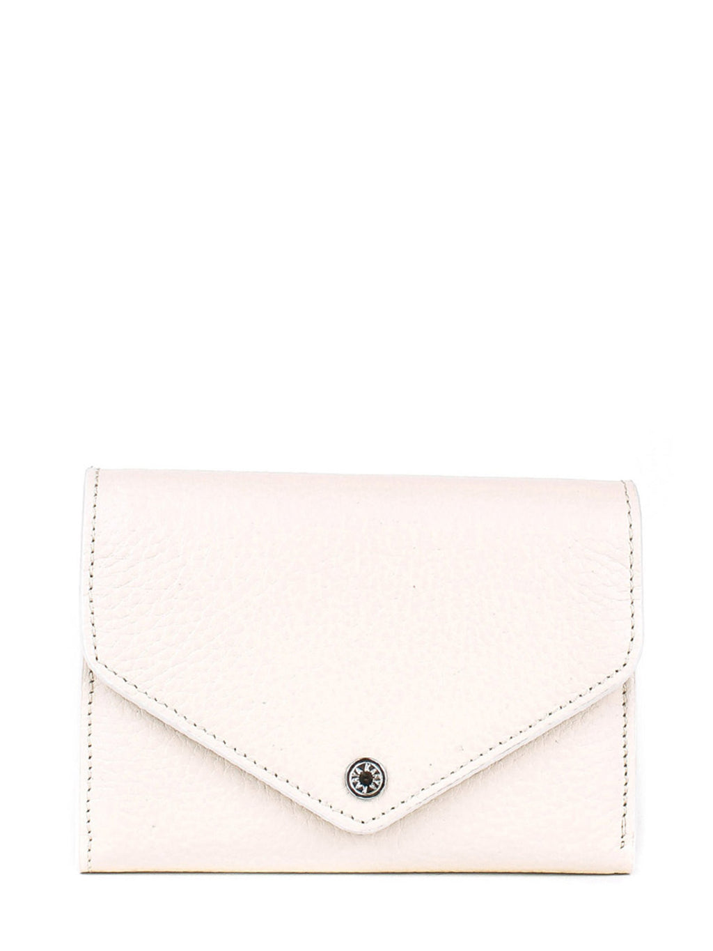 Cartera de piel italiana Beige 1178-13