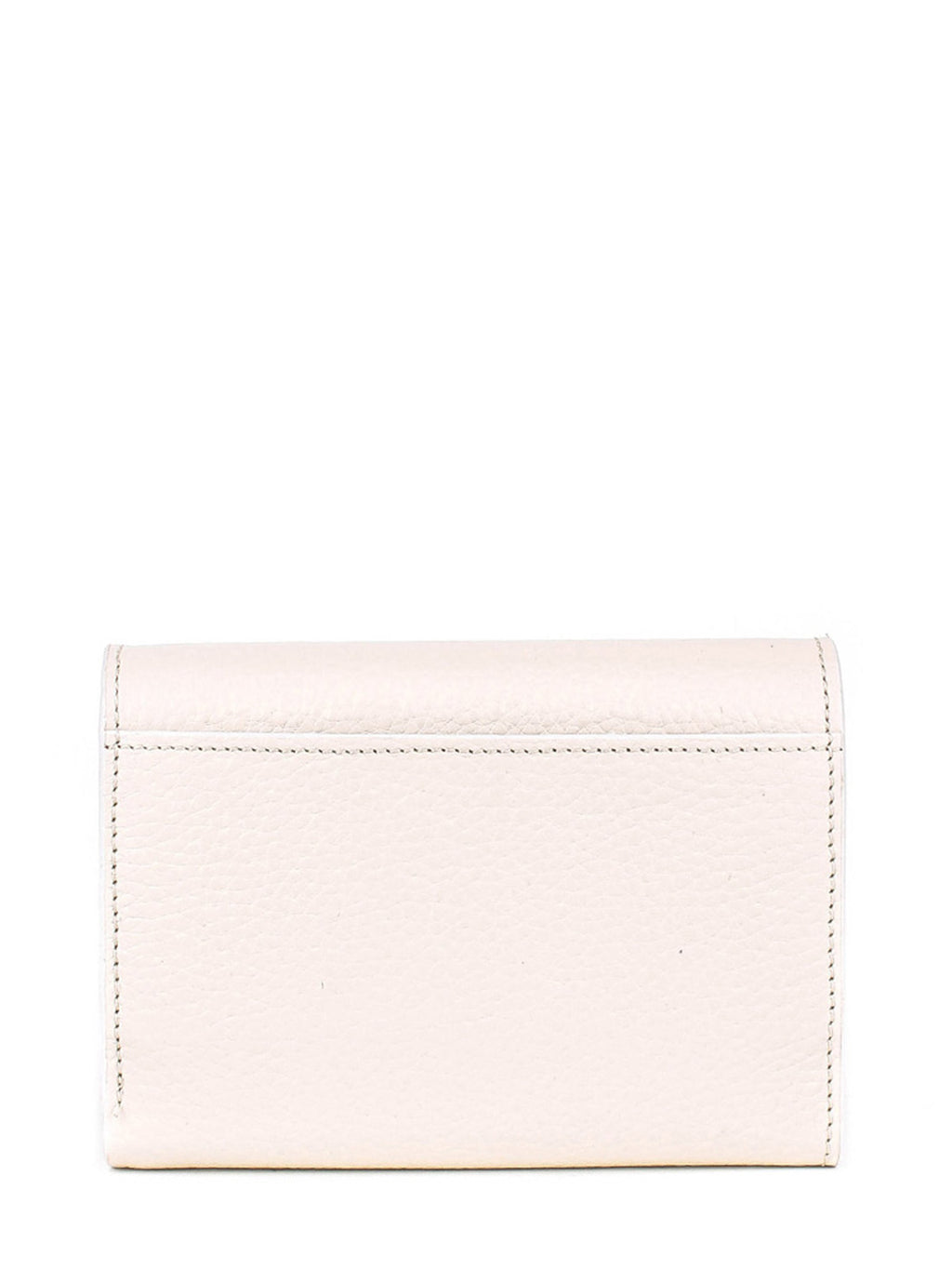 Cartera de piel italiana Beige 1178-13