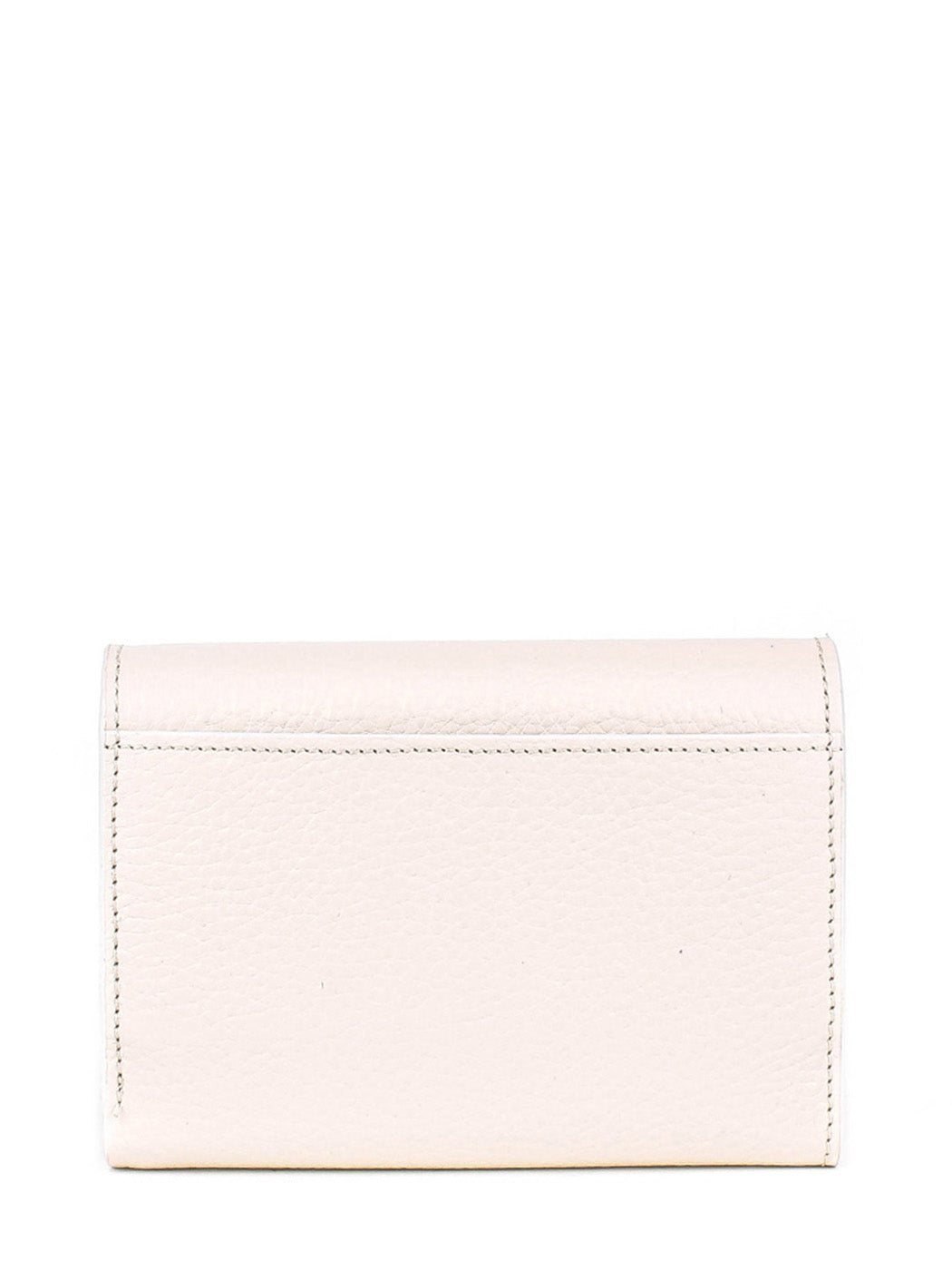 Cartera de piel italiana Beige 1178-13