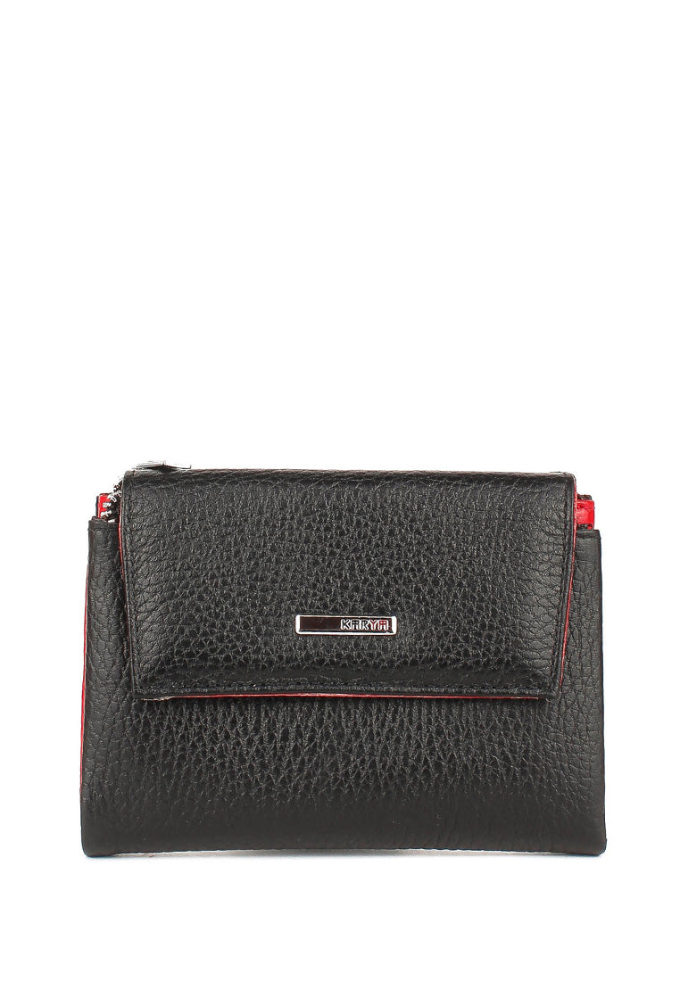 Cartera de piel italiana Negro 1205-45-46