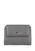Cartera de piel italiana Gris 1205-081