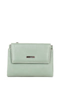Cartera de piel italiana Verde 1205-026