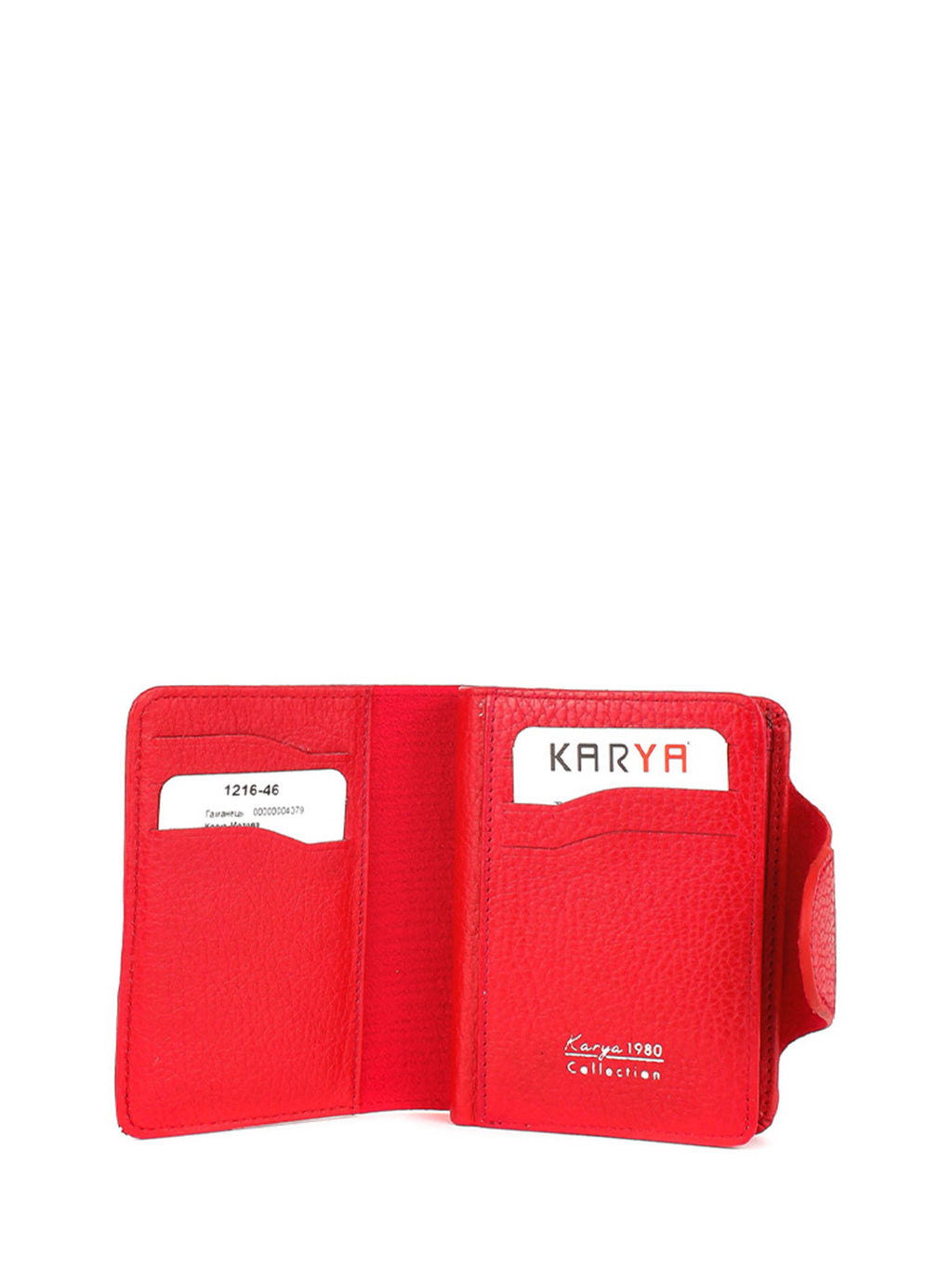 Cartera de piel italiana Rojo 1216-46