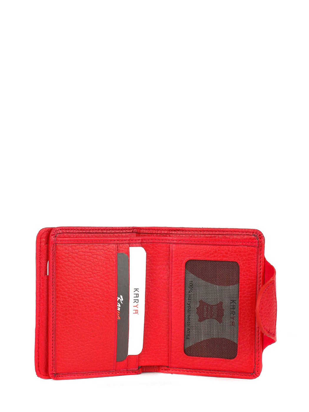 Cartera de piel italiana Rojo 1216-46