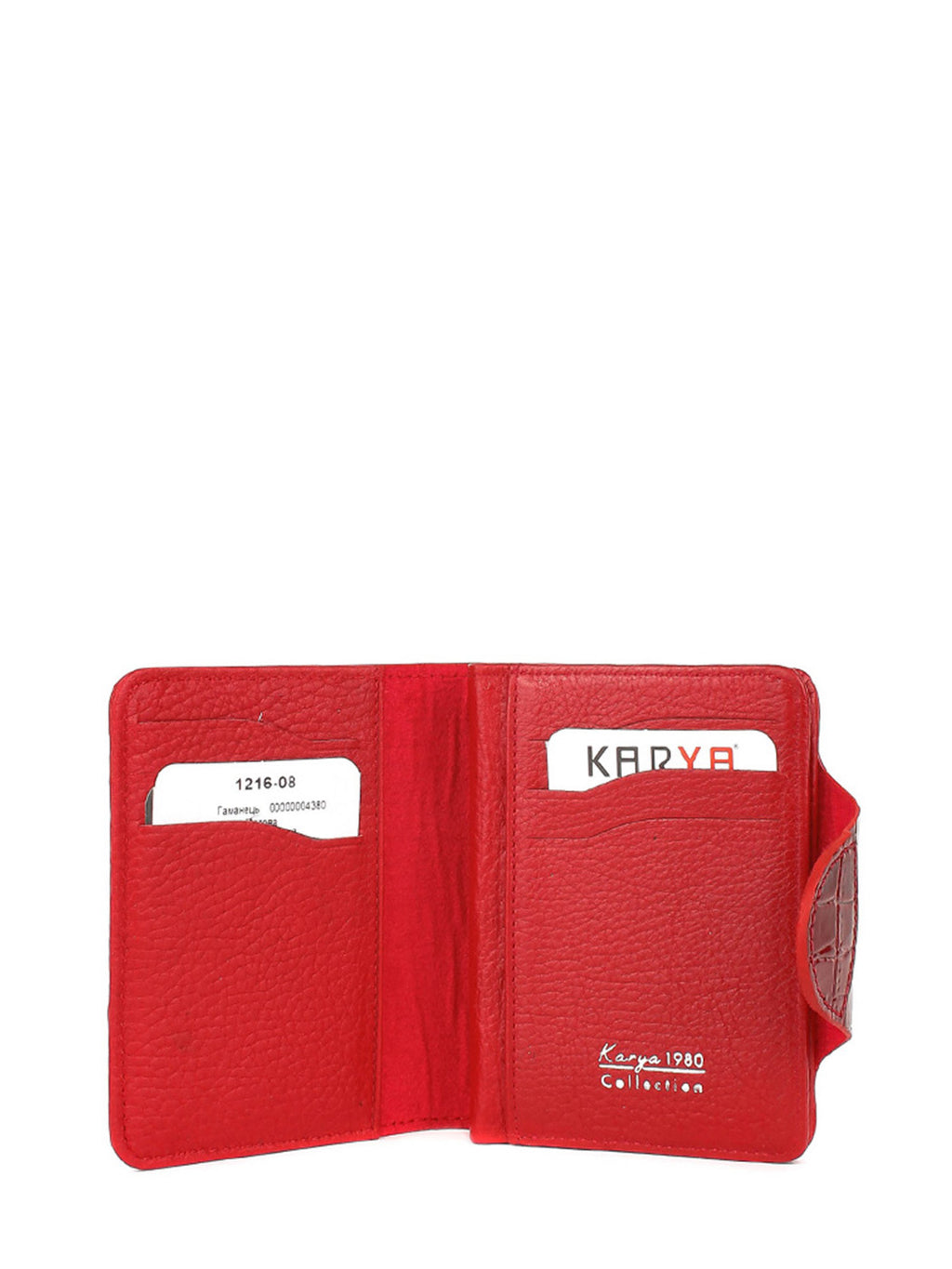 Cartera de piel italiana Burgoña 1216-08