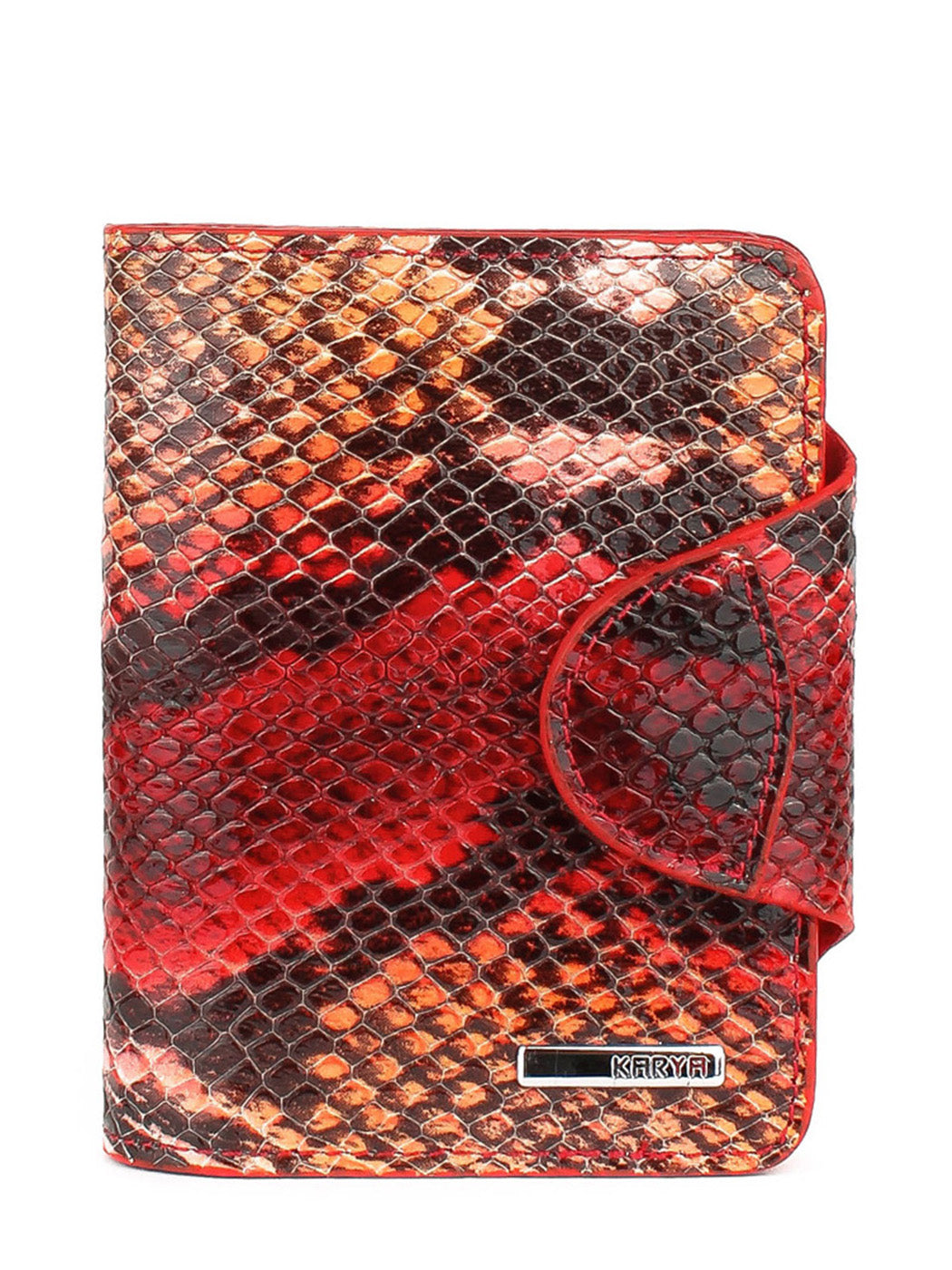 Cartera de piel italiana Rojo 1216-532