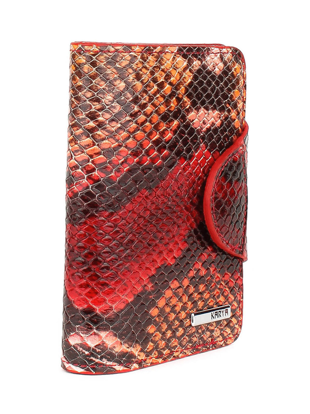 Cartera de piel italiana Rojo 1216-532