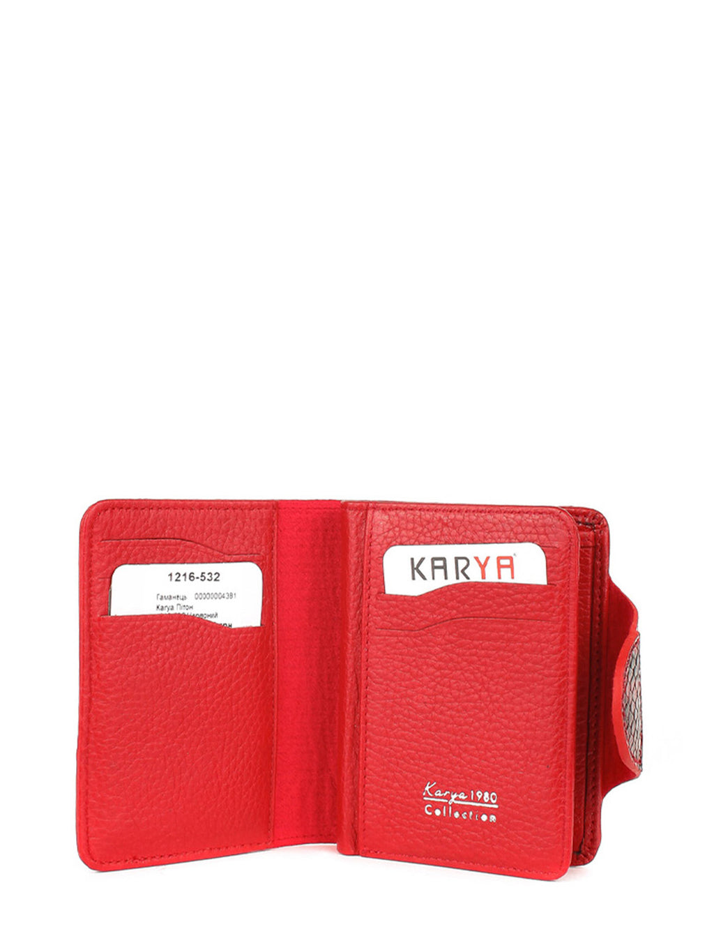 Cartera de piel italiana Rojo 1216-532