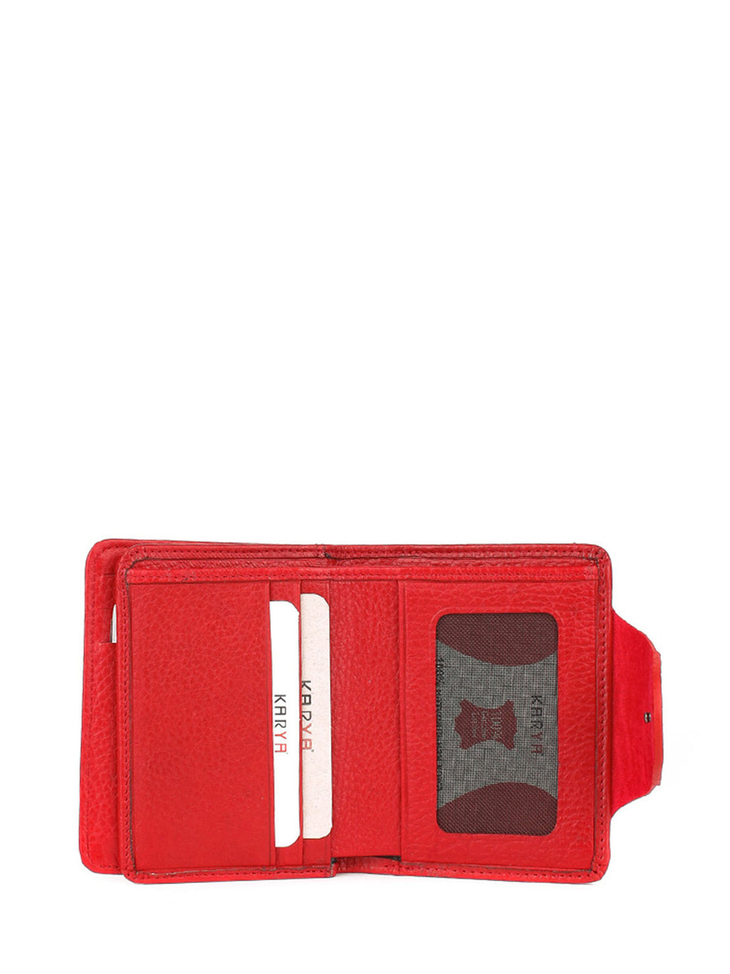 Cartera de piel italiana Rojo 1216-532