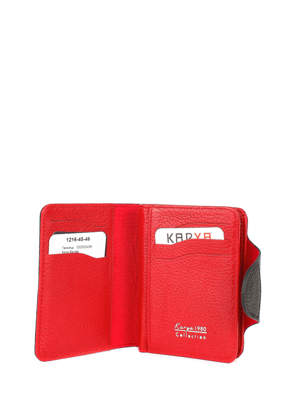 Cartera de piel italiana Negro 1216-45-46