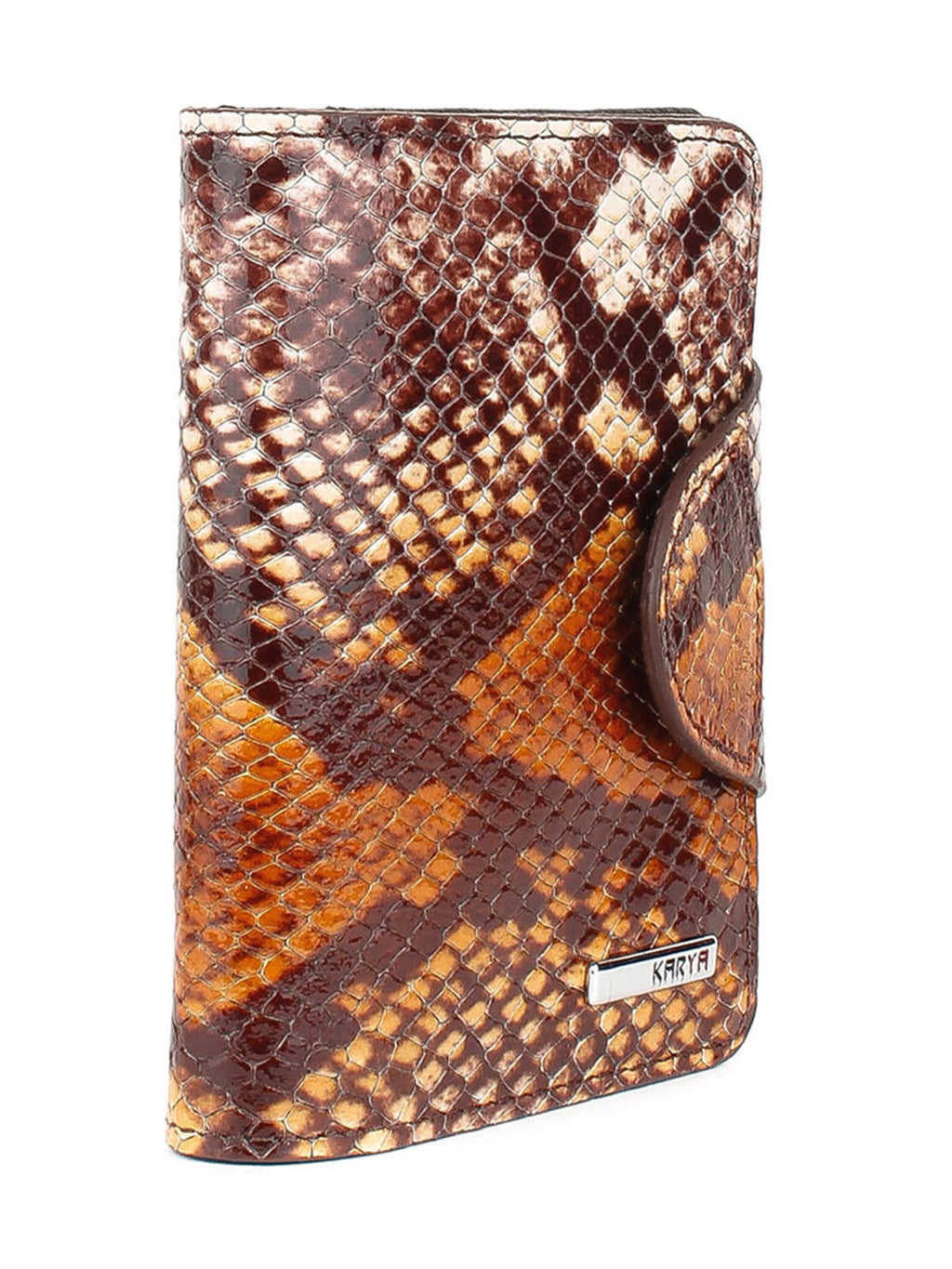 Cartera de piel italiana Marrón 1216-530