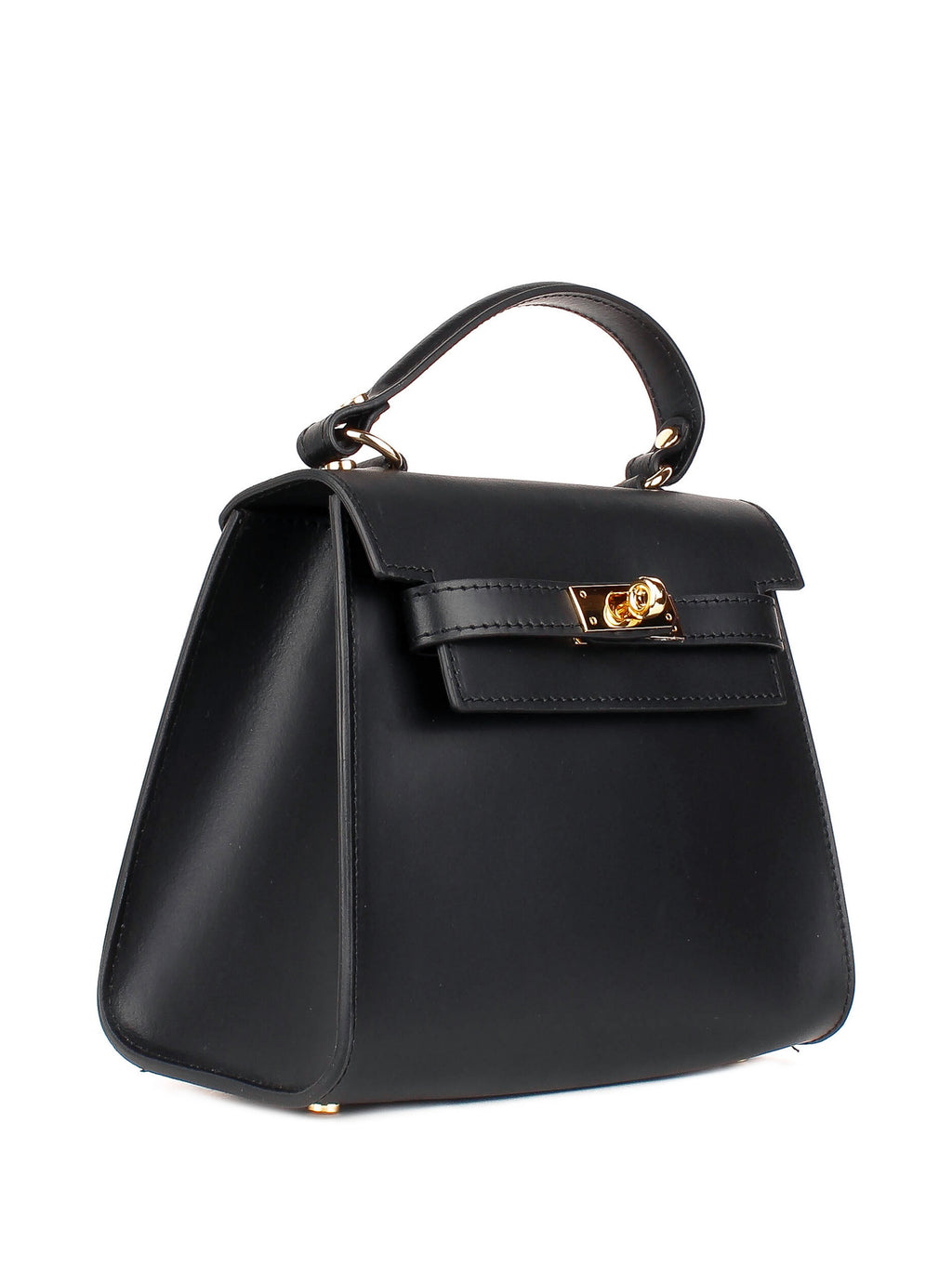 Bolso de mano de piel italiana Negro 3993-05-31