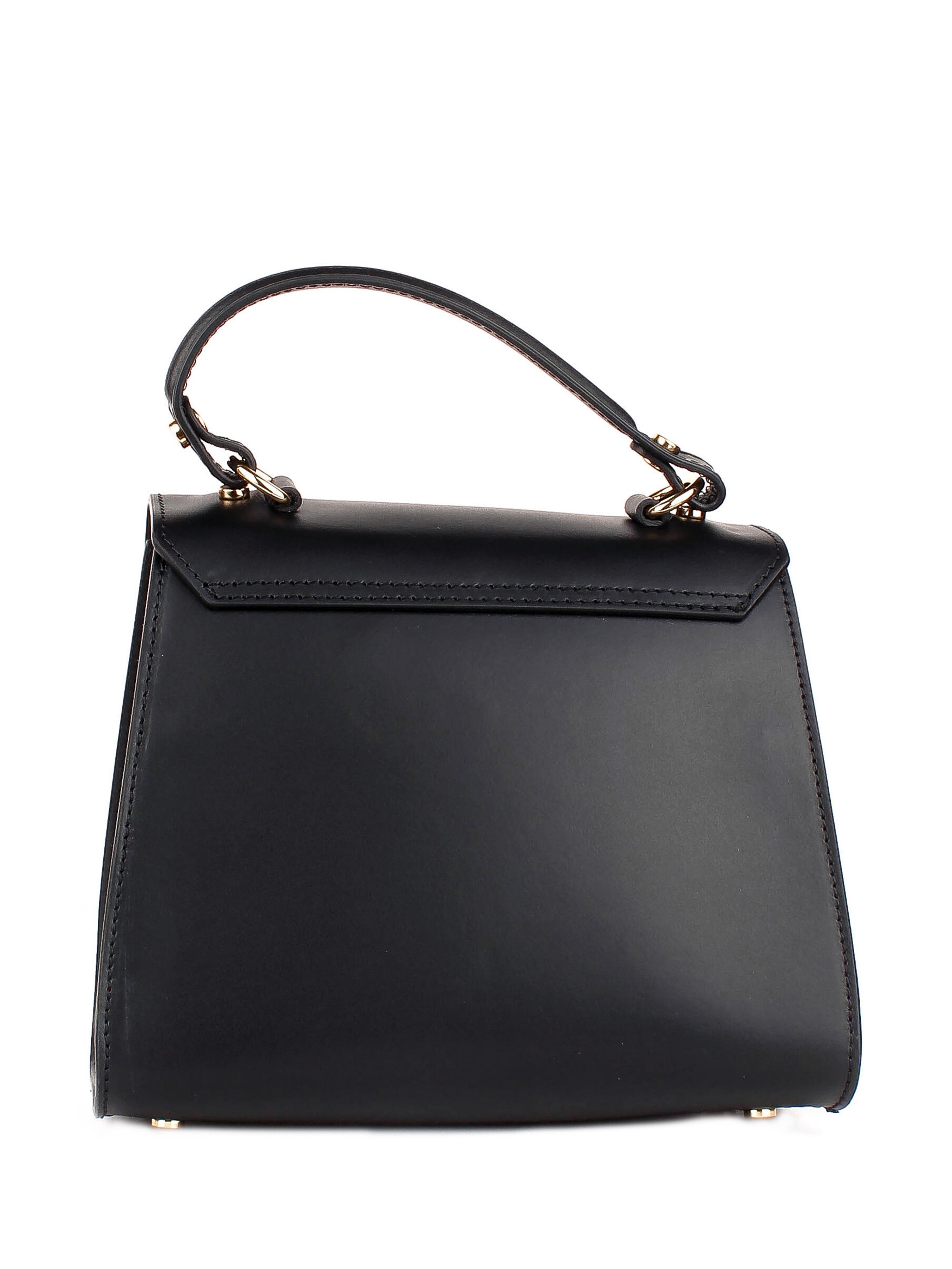Bolso de mano de piel italiana Negro 3993-05-31