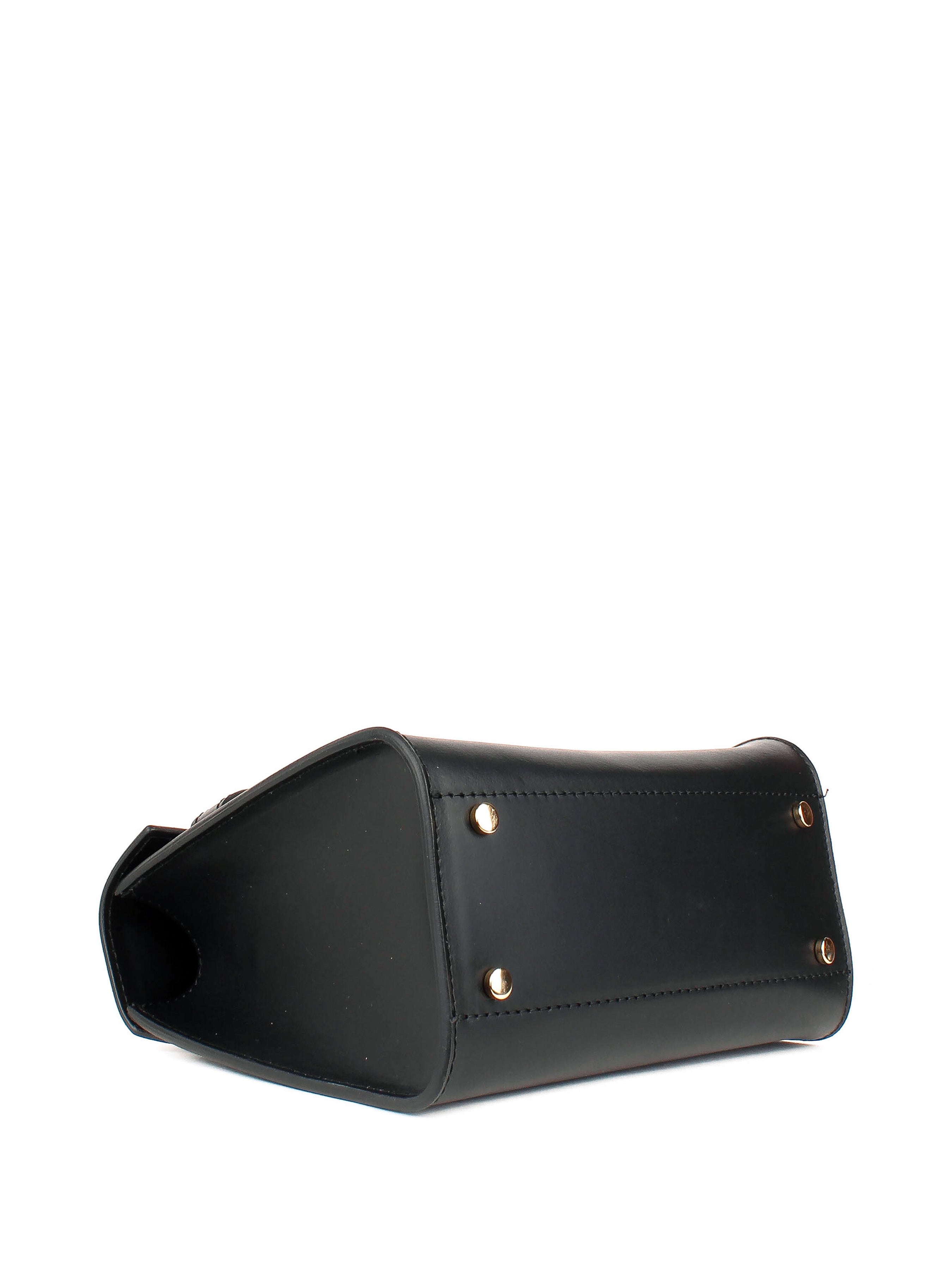 Bolso de mano de piel italiana Negro 3993-05-31