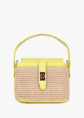 Bolso de mano de piel italiana Amarillo 6611-1511-32