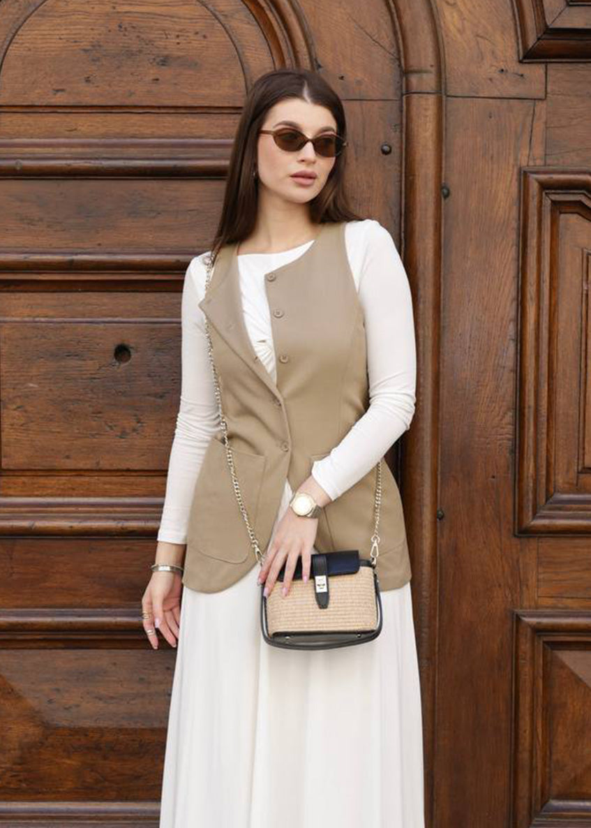 Bolso de mano de piel italiana Negro 6611-0511-32