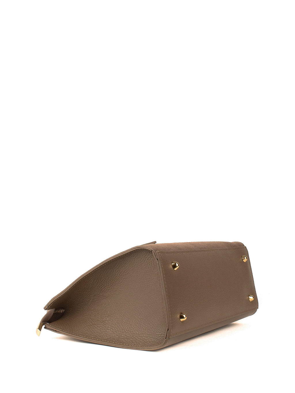 Bolso de mano de piel italiana Gris, Marrón 8230-104-47