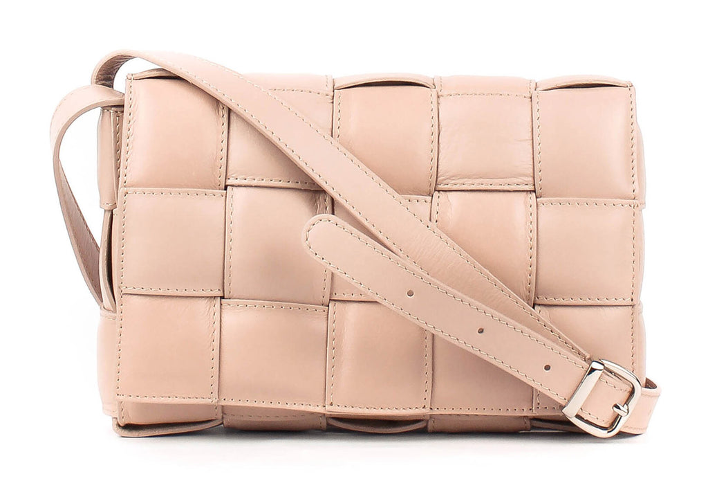 Bandolera de piel italiana Gris 2606-52-106